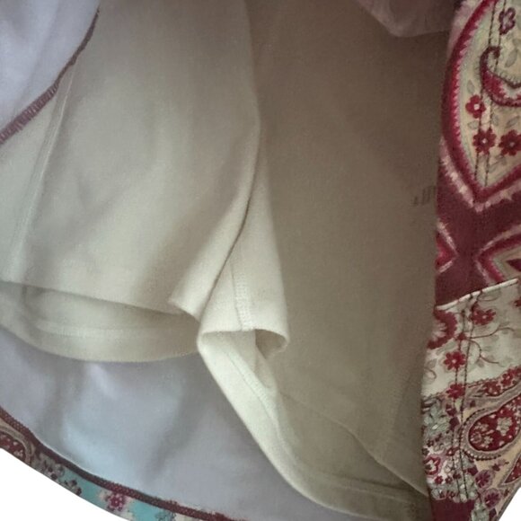 JOHNNY WAS Active Pickleball Tennis Patterned Burgundy Skort Size XS - Picture 6 of 8